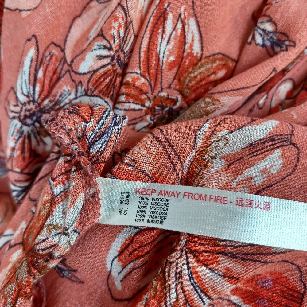 Free People One Step Ahead Maxi Dress Size Women M Floral Smocked Viscose Boho